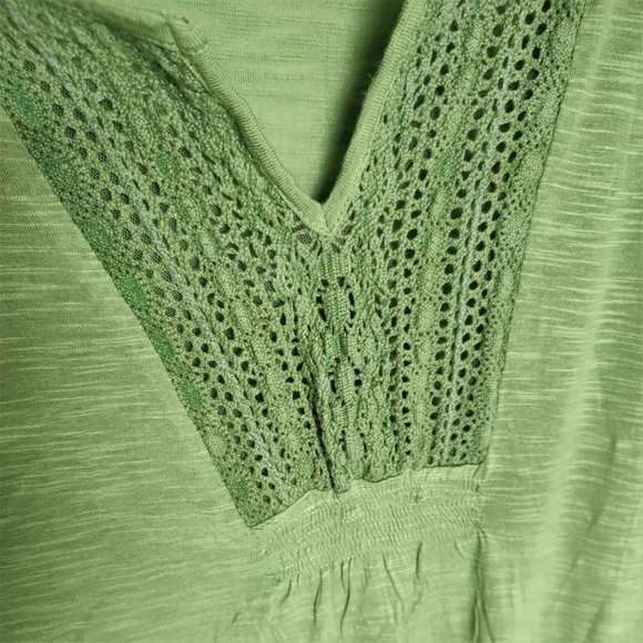 Cottonworld grass green asymmetric half sleeves top blouse unique colour - Picture 8 of 8